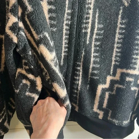 Susan Graver Weekend Printed Polar Fleece Bomber Jacket. Size Extra Large.‎ - Picture 8 of 13